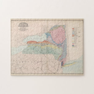 Puzzle Mapa geológico de época del estado de Nueva York (