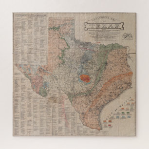 Puzzle Mapa Geológico de Texas (1920)