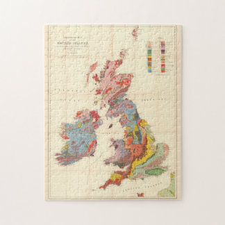 Puzzle Mapa geológico vintage de las Islas Británicas (19