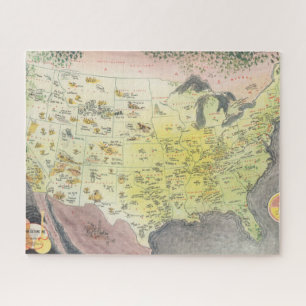 Puzzle Mapa gráfico de América - Esbozos Personalizados
