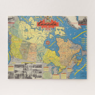 Puzzle Mapa gráfico de Canadá - Puntos emblemáticos