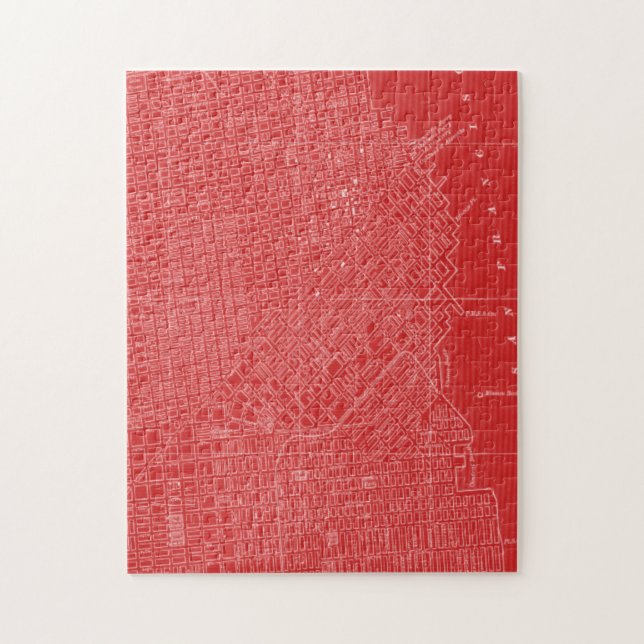 Puzzle Mapa gráfico de San Francisco (Vertical)