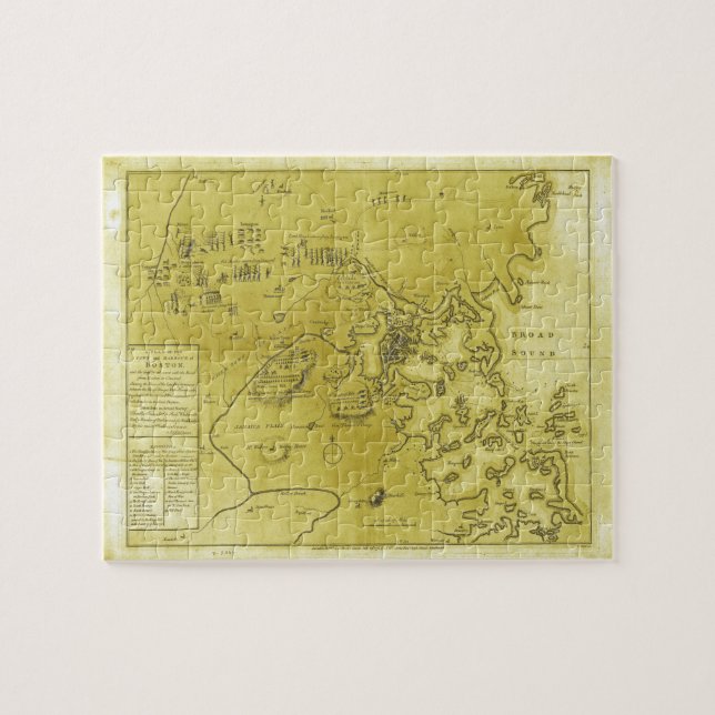 Puzzle Mapa Histórico de Boston Guerra de Independencia d (Horizontal)