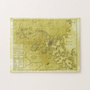 Puzzle Mapa Histórico de Boston Guerra de Independencia d