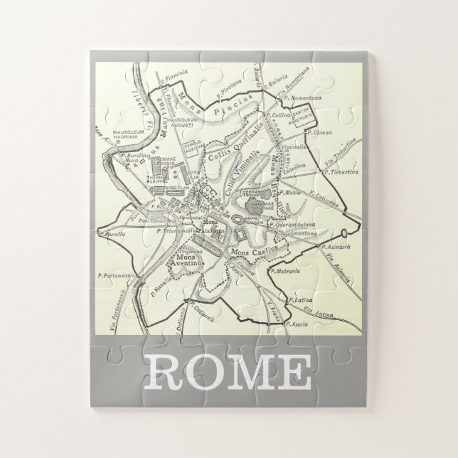 Puzzle Mapa histórico de la ciudad de Roma (Vertical)