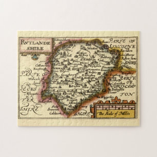 Puzzle Mapa histórico del condado de Rutland (Rutlandshir