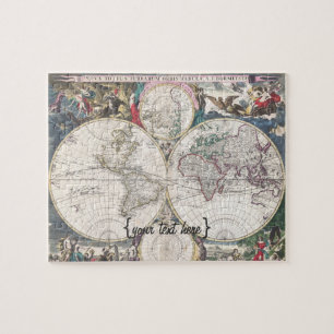 Puzzle Mapa histórico - Nova Totius Terrarum Orbis Tabula