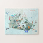 Puzzle Mapa ilustrado de acuarela de arte de Canadá<br><div class="desc">Una pieza de arte perfecta para cualquiera que ame Canadá. Añada la redacción de su personalizado a este diseño utilizando los cuadros "Editar esta plantilla de diseño" en el lado derecho del elemento, o haga clic en el botón azul "Personalizar" para organizar el texto, cambiar las fuentes y los colores...</div>