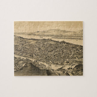 Puzzle Mapa ilustrado del vintage de Catskill Nueva York