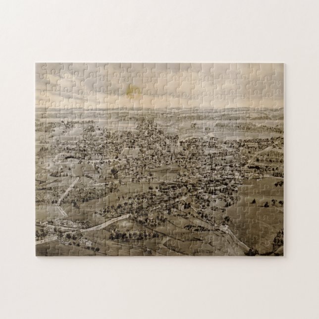 Puzzle Mapa ilustrado del vintage de Kennebunk Maine (Horizontal)