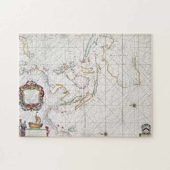 PUZZLE MAPA: INDIES DEL ESTE, 1670 (Horizontal)