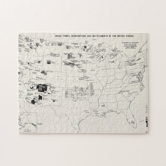 PUZZLE MAPA: INDIOS AMERICANOS 2 (Horizontal)