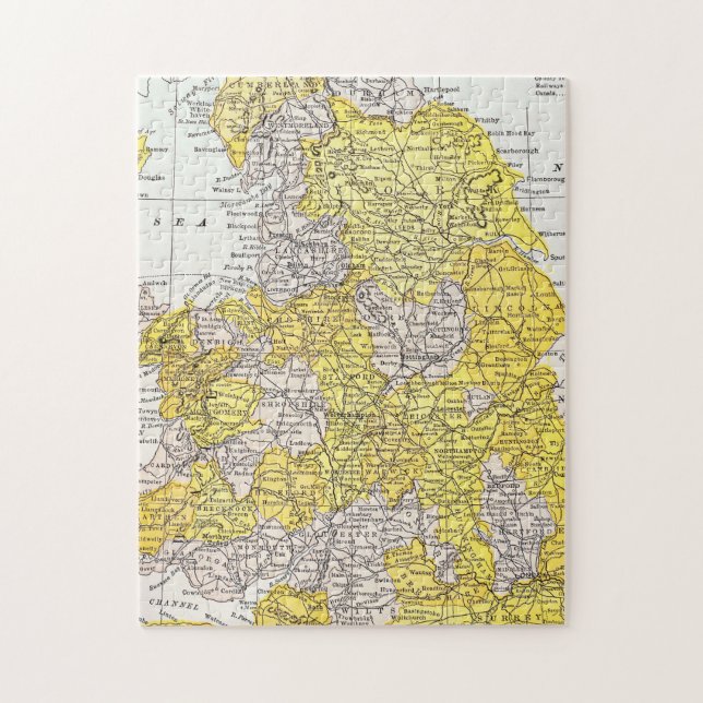 PUZZLE MAPA: INGLATERRA Y PAÍS DE GALES (Vertical)