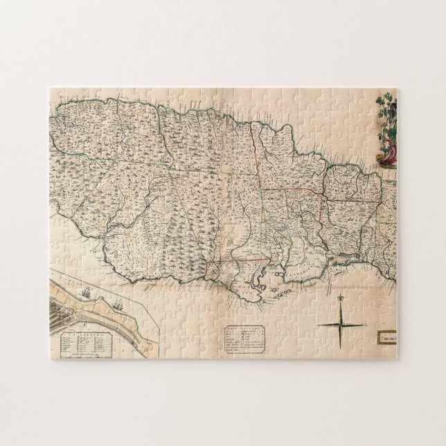 PUZZLE MAPA: JAMAICA, 1755 2 (Horizontal)
