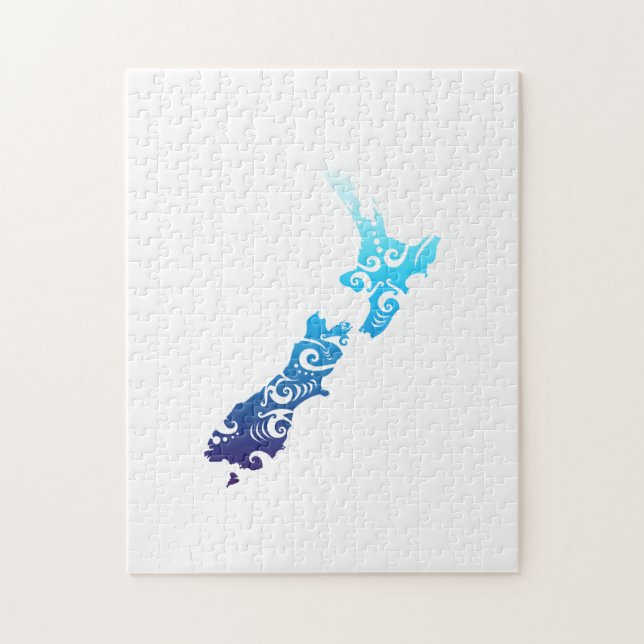 Puzzle Mapa maorí de Nueva Zelanda Tattoo regalo idea (Vertical)