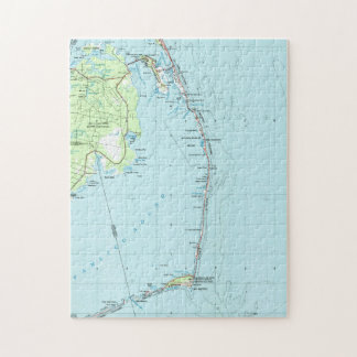 Puzzle Mapa meridional de Outer Banks del vintage (1957)