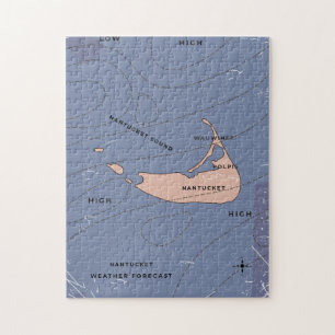 Puzzle mapa meteorológico de Nantucket EE. UU.