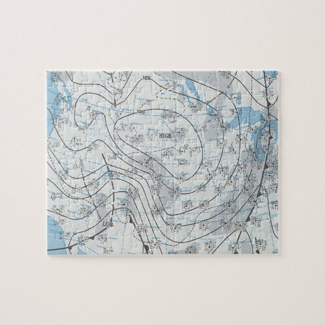 Puzzle Mapa meteorológico nacional (Horizontal)