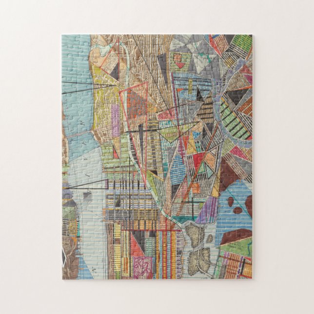 Puzzle Mapa moderno de Nueva York I (Vertical)