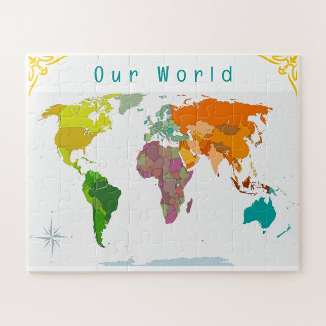 Puzzle Mapa Mundial  (Horizontal)