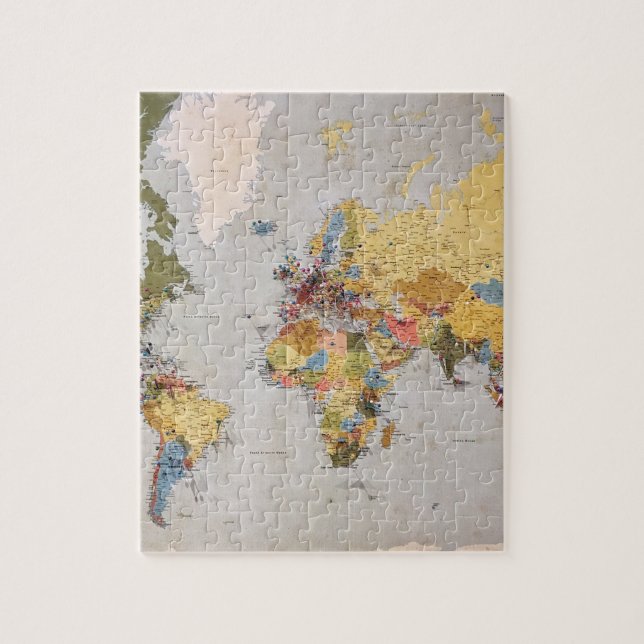 Puzzle mapa mundial (Vertical)
