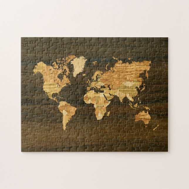 Puzzle Mapa mundial de madera (Horizontal)