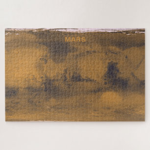 Puzzle Mapa Mundial de Marte Planeta Rojo por Satélite