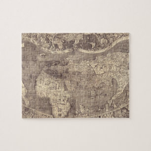 Puzzle Mapa mundial de Martin Waldseemuller de 1507