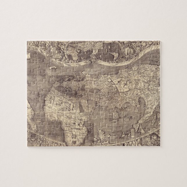 Puzzle Mapa mundial de Martin Waldseemuller de 1507 (Horizontal)