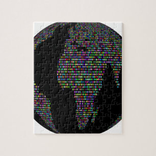 Puzzle mapa mundial del planeta