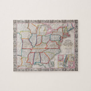 Puzzle Mapa nacional de los Estados Unidos de Phelps
