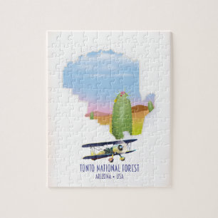 Puzzle Mapa nacional del bosque de Tonto Arizona USA