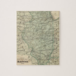 Puzzle Mapa oficial del ferrocarril de Illinois