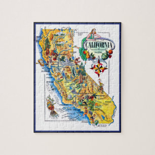 Puzzle Mapa pictórico de California