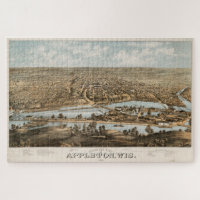 Mapa pictórico vintage de Appleton WI (1874)