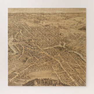 Puzzle Mapa pictórico vintage de Dover NH (1877)