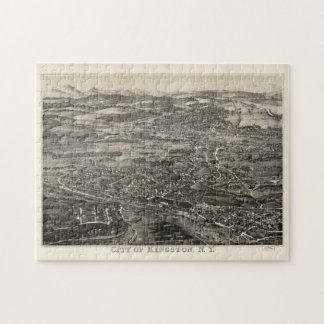 Puzzle Mapa pictórico vintage de Kingston NY (1875)