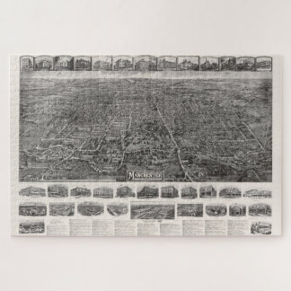 Puzzle Mapa pictórico vintage de Manchester CT (1914)