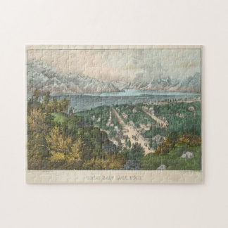 Puzzle Mapa pictórico vintage de Salt Lake City (1870)
