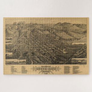 Puzzle Mapa pintoresco de Butte Montana (1884)