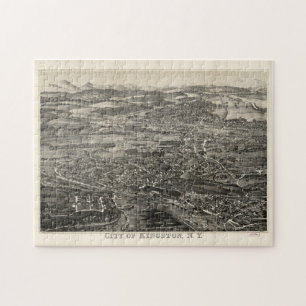 Puzzle Mapa pintoresco de Kingston NY (1875)