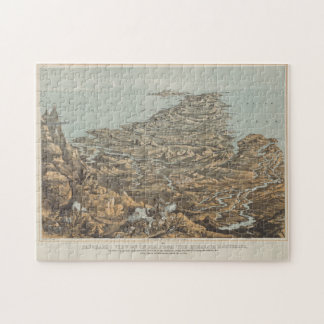 Puzzle Mapa pintoresco de la India de Himalayas