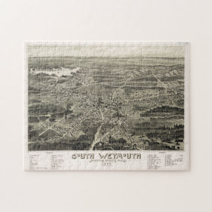 Puzzle Mapa pintoresco de las MAMÁES de Weymouth del sur 