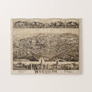 Puzzle Mapa pintoresco de las MAMÁES Needham (1887)