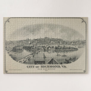 Puzzle Mapa pintoresco de Richmond VA (1876)