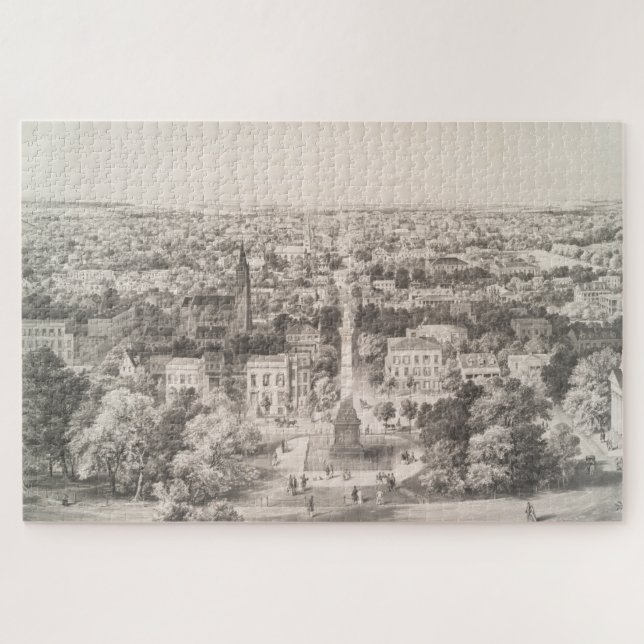 Puzzle Mapa pintoresco de Savannah Georgia (1856) (Horizontal)