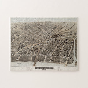 Puzzle Mapa pintoresco de Schenectady NY (1875)