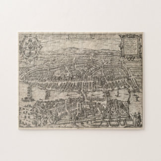Puzzle Mapa pintoresco de Zúrich Suiza (1581)