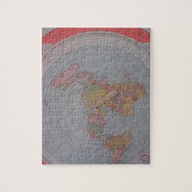 Puzzle Mapa plano de la tierra (Vertical)