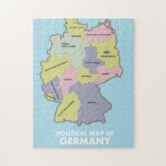 Puzzle Mapa político de Alemania (Vertical)